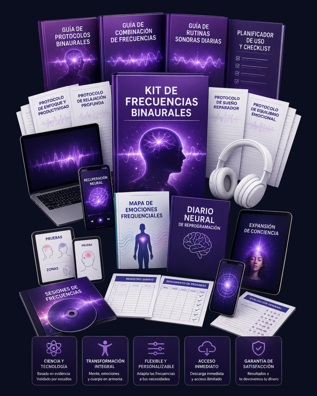 Pack de 40 Frecuencias Binaurales + 3 BONUS